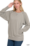 FRENCH TERRY PULLOVER WITH POCKETS