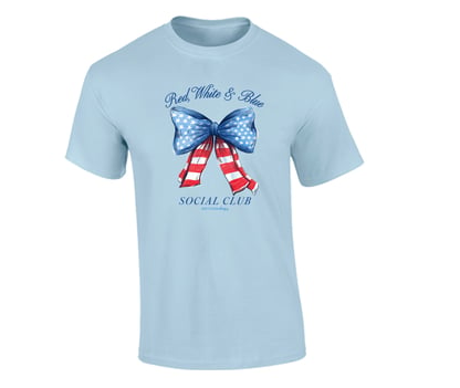 RED WHITE AND BLUE SOCIAL CLUB TEE