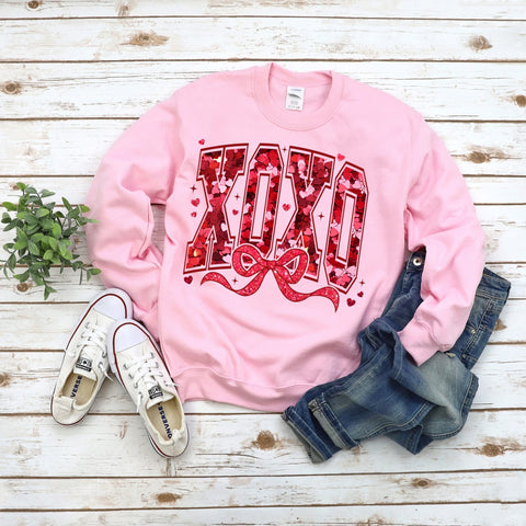 BOW XOXO CREWNECK