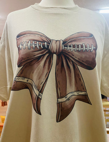 FOOTBALL BOW TEE