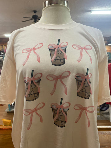 ICED COFFEE BOWS TEE