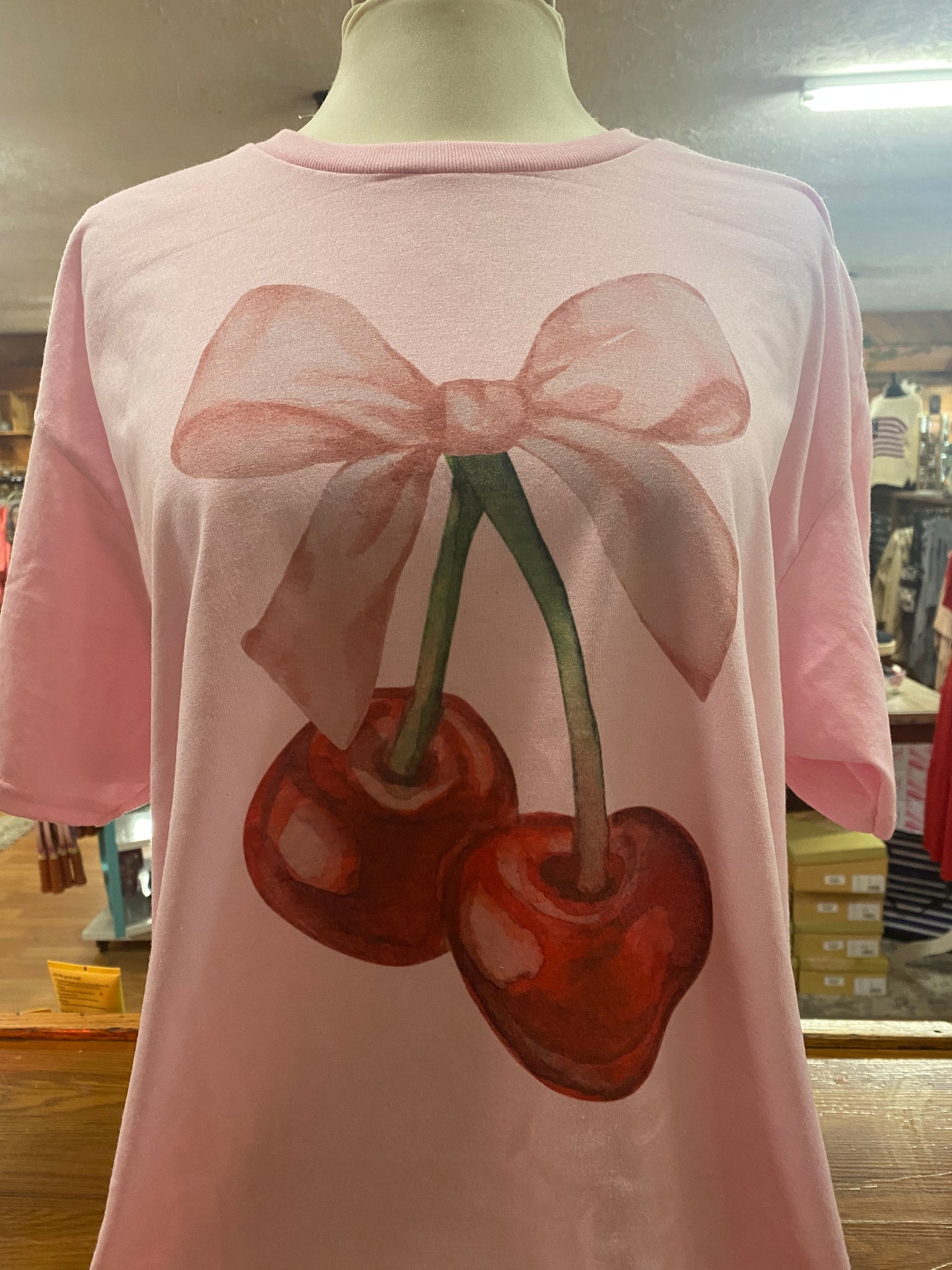 CHERRY BOW TEE