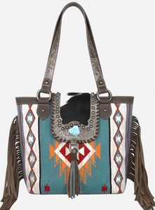 MONTANA WEST COWHIDE AZTEC CONCEALED CARRY TOTE